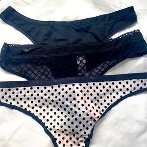 Victoria’s Secret - NWT - Black Bundle Med/Thong